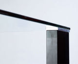 Mesa moderna rectangular transparente y blanco 150 x 90 cm