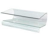 Cristal curvado onda - mesa de centro 120 x 70 cm.