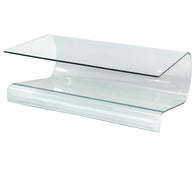 Cristal curvado onda - mesa de centro 120 x 70 cm.