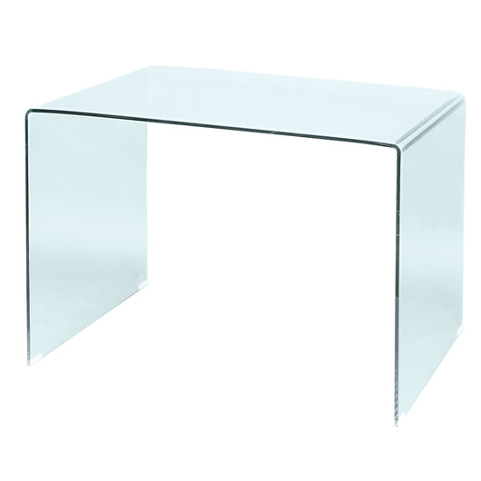 Cristal curvado - escritorio consola 110 x 70 cm.