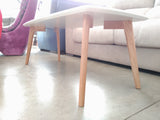Mesa de centro rectangular de estilo nórdico 110 x 50 cm.