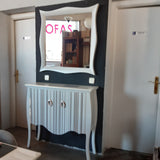 Mueble de recibidor neoclásico 80 cm. con espejo, ELIGE