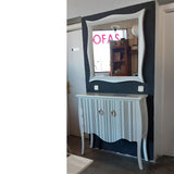 Mueble de recibidor neoclásico 80 cm. con espejo, ELIGE