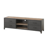 Mueble de TV de metal y madera 160 cm. largo