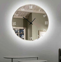 Espejo reloj redondo con LED 100 cm.