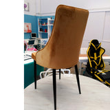Silla Empire terciopelo dorado