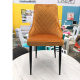 Silla Empire terciopelo dorado