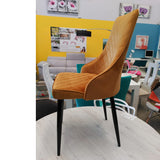 Silla Empire terciopelo dorado