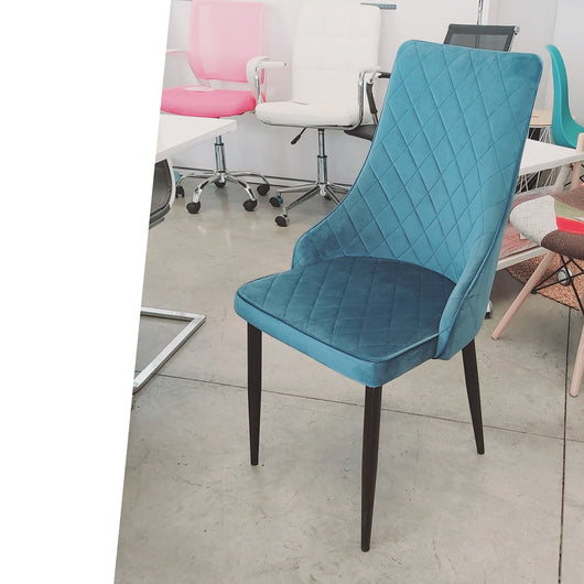 Silla Empire terciopelo azul
