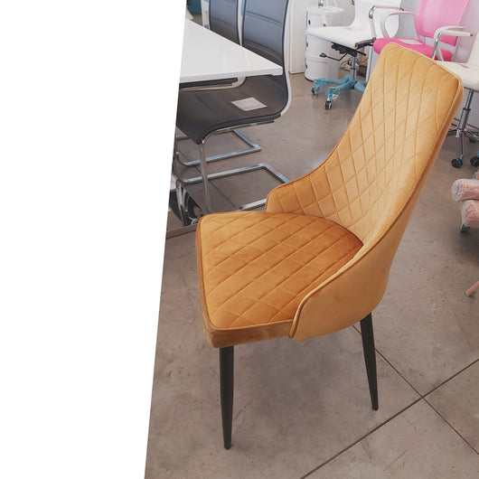 Silla Empire terciopelo dorado