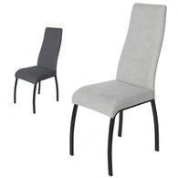 Silla comedor moderna patas negras gris / piedra