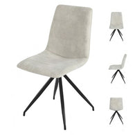 Silla de diseño tapizada blanco marfil