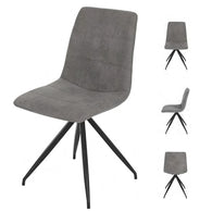 Silla de diseño tapizada gris