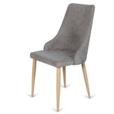 Sillas Empire tapizadas gris