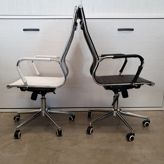 Silla oficina Malla - A, blanca, Aluminium 119 Eames