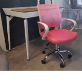 Silla de oficina con ruedas rosa