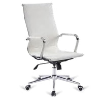 Silla de oficina blanca respaldo alto