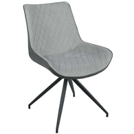 Sillón tapizado gris rombos