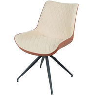 Sillón tapizado beige rombos