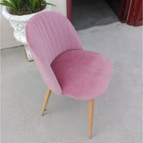 4 sillas nube en terciopelo rosa