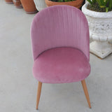 4 sillas nube en terciopelo rosa