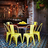 4 sillas Tolix amarillo