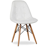 Silla DSW con botones blanco