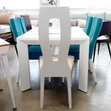 Silla de comedor o despacho, tapizado aguamarina, ELIGE