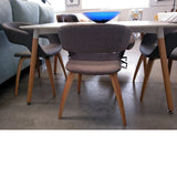 Sillón super diseño gris respaldo abierto