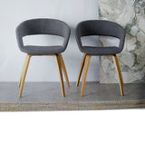 Sillón super diseño gris respaldo abierto