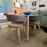 Sillón super diseño gris respaldo abierto