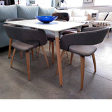 Sillón super diseño gris respaldo abierto