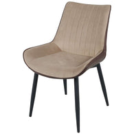 Sillón tapizado beige líneas