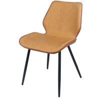 Sillón tapizado bicolor camel