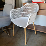 Sillón nórdico blanco para exterior