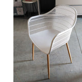 Sillón nórdico blanco para exterior